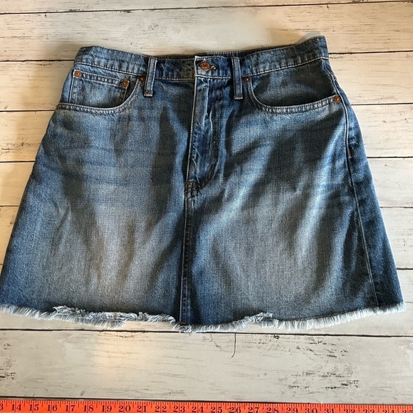 NWOT Madewell Rigid Denim A-Line Skirt Size 30 - Picture 1 of 9